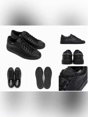 Golden Goose Pure Star Black Leather Sneakers EU 38 NWOT Made in Italy 7 7.5